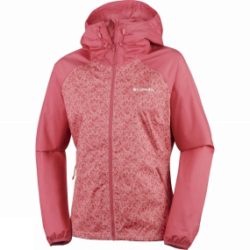 Columbia Womens Ulica Jacket Coral Flora Lines Print